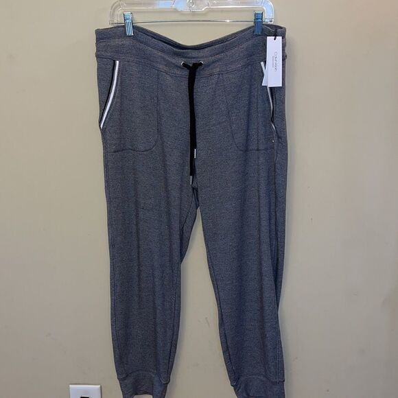 NWT Calvin Klein Drawstring Joggers Grey XL - Picture 1 of 5